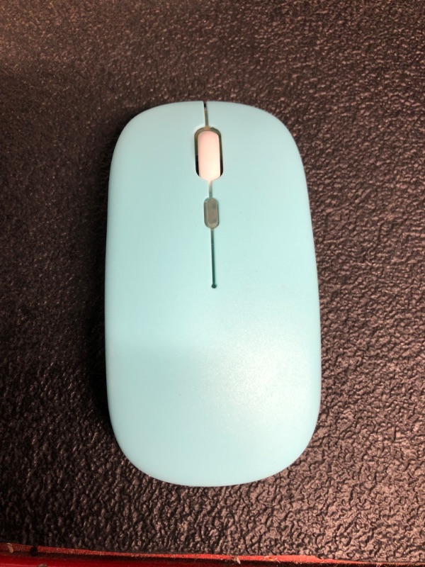 Photo 3 of Bluetooth Wireless Mouse for Mac Laptop Chromebook Windows Desktop Notebook PC iPad Pro Air, Rechargeable Blue