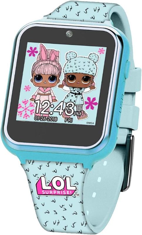 Photo 1 of Accutime Kids LOL Surprise Light Blue Educational Touchscreen Smart Watch Toy Selfie Cam, Learning Games, Alarm