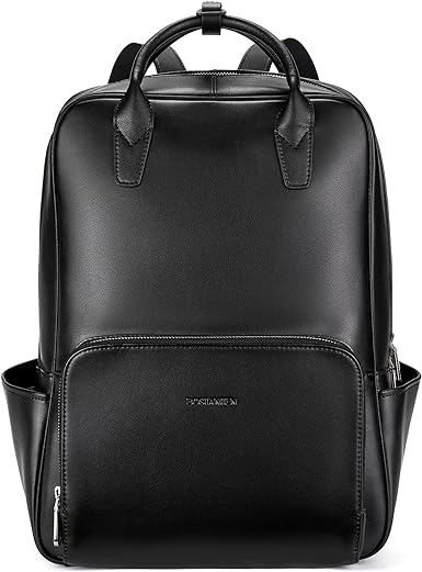 Photo 1 of BOSTANTEN Genuine Leather Backpack Purse for Women 15.6 inch Laptop Backpack Large Travel College Shoulder Bag