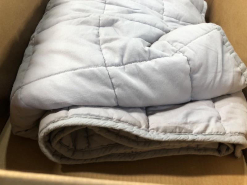 Photo 3 of **SIZE UNKNOWN** YnM Oeko-Tex Certified Premium 20 Pound Cotton Calming Heavy Weighted Blanket Light Grey