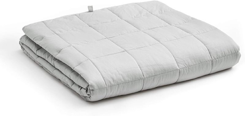 Photo 1 of **SIZE UNKNOWN** YnM Oeko-Tex Certified Premium 20 Pound Cotton Calming Heavy Weighted Blanket Light Grey