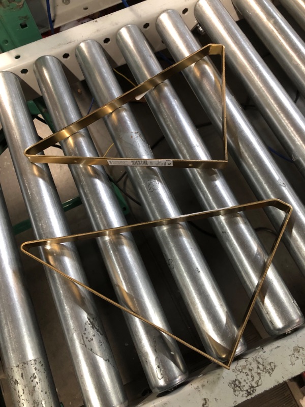 Photo 1 of **NON-REFUNDABLE** 2 PACK Origin 21 8.01-in L x 0.79-in W x 11.02-in D Brushed Gold Shelf Bracket