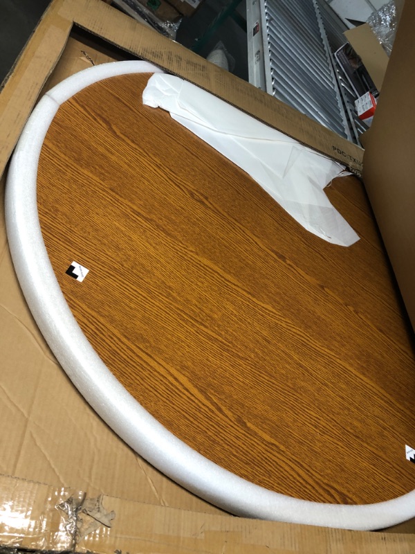 Photo 2 of Flash Furniture 48 Inch Round Table Top, Wood Oak Laminate Finish, Black Edge