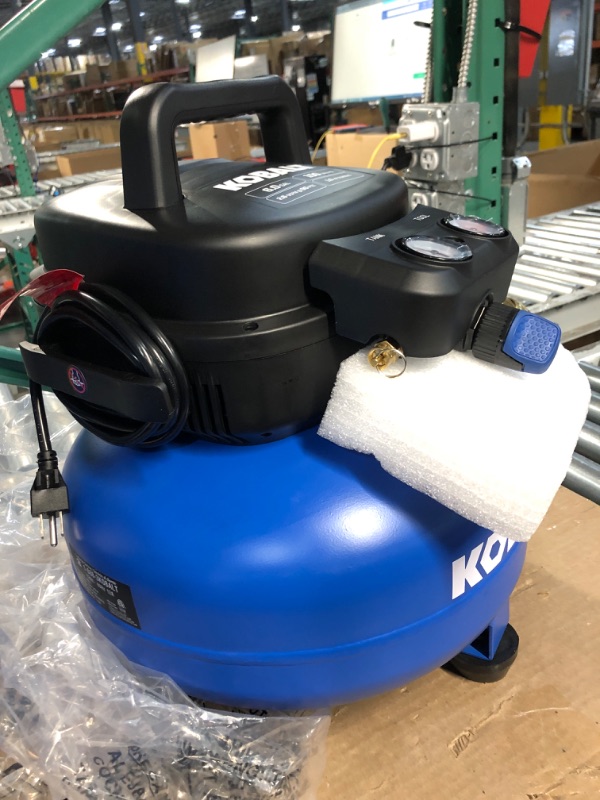 Photo 1 of Kobalt 6-Gallons Portable 150 PSI Pancake Air Compressor