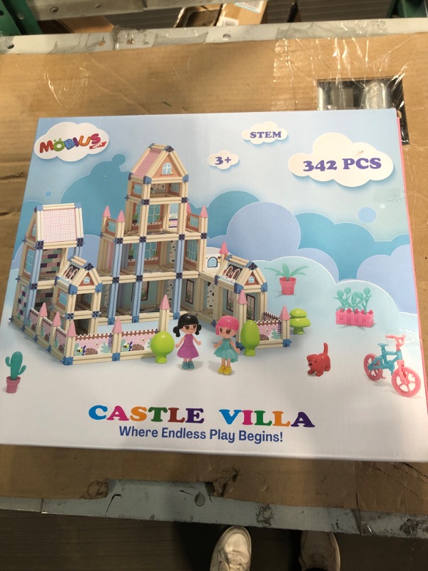 Photo 2 of 396-Piece 3D Princess Castle Villa Doll House Building Toy Set