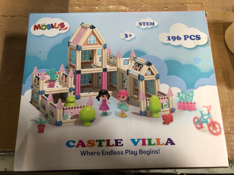 Photo 2 of 233-Piece 3D Princess Castle Villa Doll House Building Toy Set