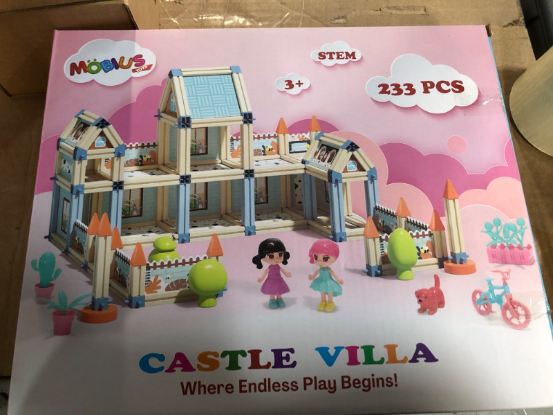 Photo 2 of 233-Piece 3D Princess Castle Villa Doll House Building Toy Set 