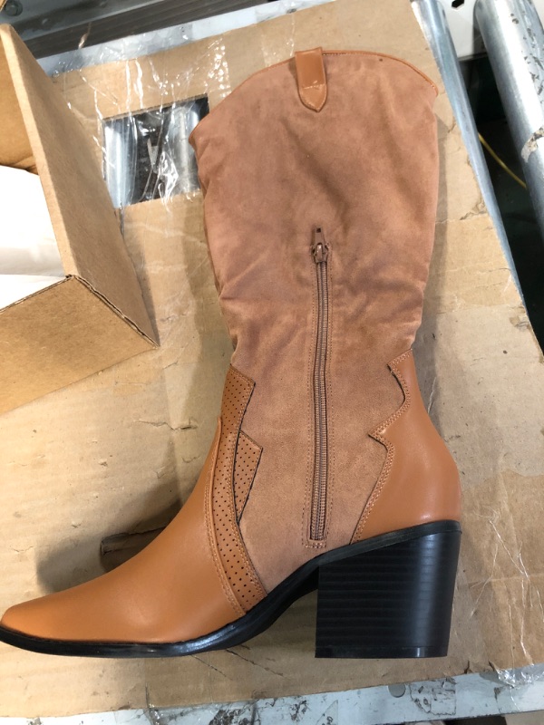 Photo 1 of BROWN COWBOY BOOTS (SIZE 9 1/2)