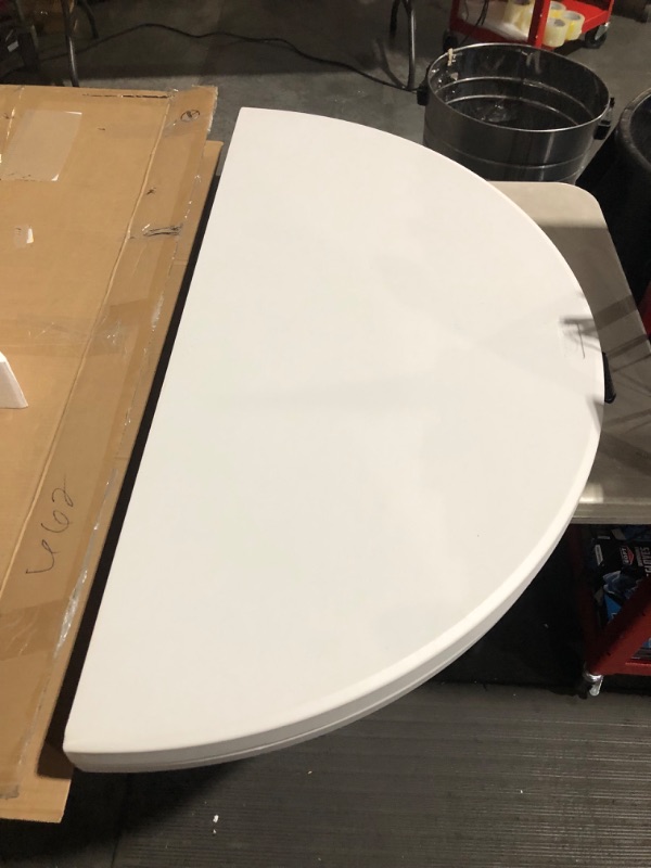 Photo 4 of ***USED - DAMAGED - DENTED - SEE PICTURES***
VINGLI 48" Round Bi-Folding Commercial Table, 4 Feet Portable Plastic Dining Card Table for Kitchen or Outdoor Party Wedding Event, 1-Pack