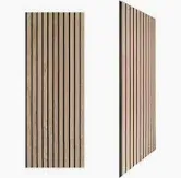 Photo 1 of Art3d Wood Slat Acoustic Panels for Stylish Decor and Noise Reduction, 3D Textured Panel for Ceiling and Wall, 