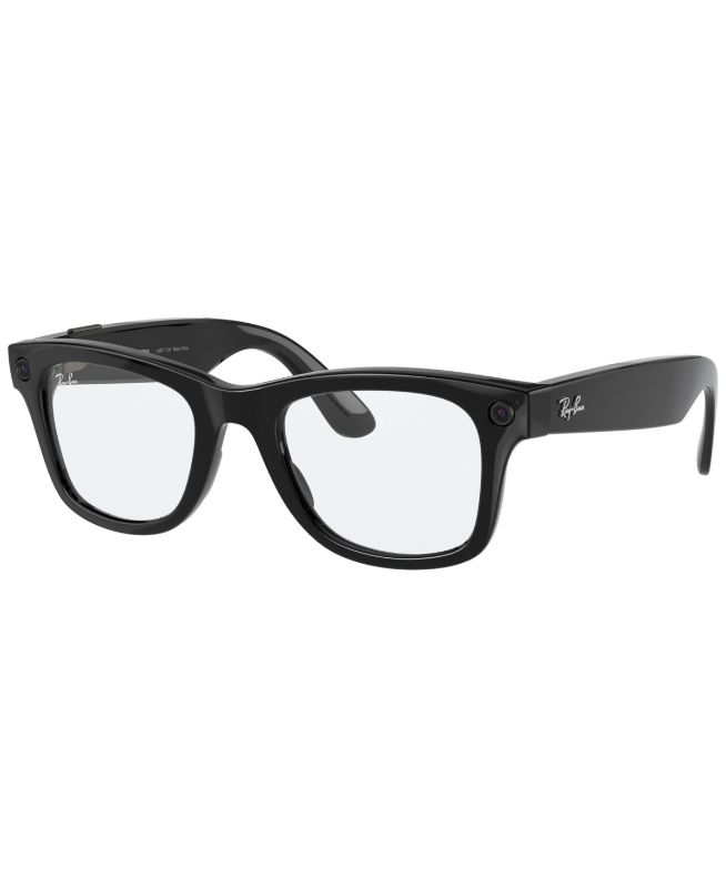 Photo 1 of Ray-Ban Stories Wayfarer Blue-Light Block Men's Glasses Black Size 50 -