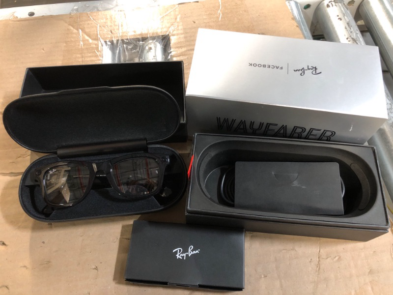 Photo 2 of Ray-Ban Stories Wayfarer Blue-Light Block Men's Glasses Black Size 50 -