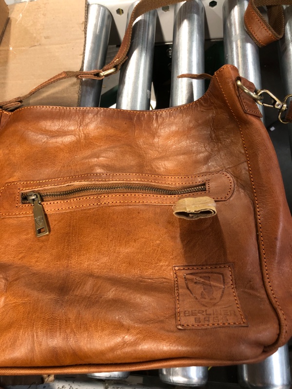 Photo 3 of BERLINER BAGS Vintage Leather Shoulder Bag (Brown)