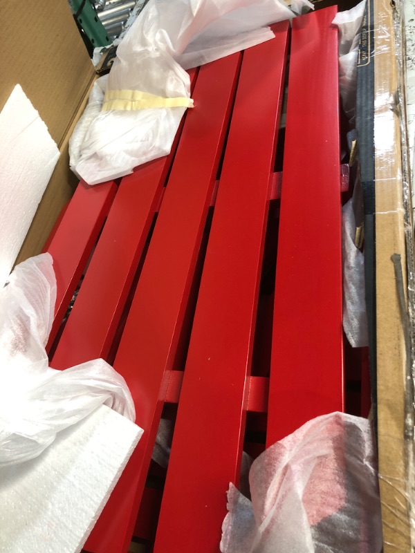 Photo 2 of ***USED - LIKELY MISSING PARTS - UNABLE TO VERIFY FUNCTIONALITY***
Leigh Country Red Adirondack Chair for Patio, Deck or Yard Adirondack Red