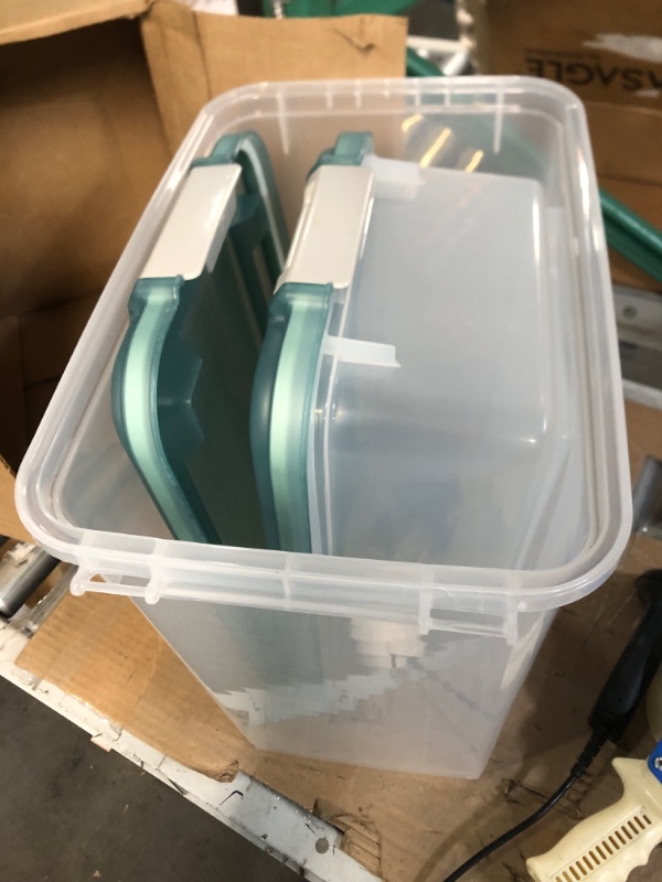 Photo 1 of 2 PACK OF PLASTIC STORAGE BINS