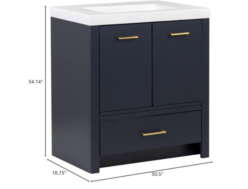 Photo 1 of (READ FULL POST) Spring Mill Cabinets Hali Freestanding Bathroom Vanity  24.5 w x 18.75 d x 34.14 h
