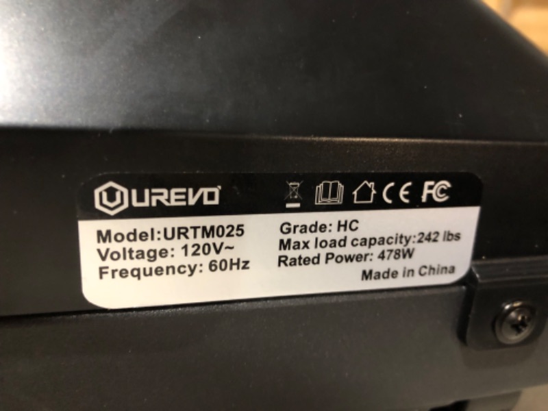 Photo 5 of ***NOT FUNCTIONAL - MISSING REMOTE - SEE COMMENTS***
UREVO Walking Pad, Under Desk Treadmill, Portable Treadmills for Home/Office, Walking Pad Treadmill with Remote Control, LED Display Yellow