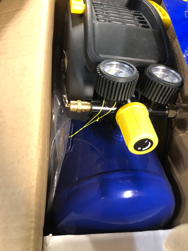 Photo 2 of Goodyear 3 Gallon Air Horizontal Air Compressors. 135 Max Psi. 1.0 Scfm at 40 PSI , .8 Scfm at 90 Psi. Long Lasting Induction motor