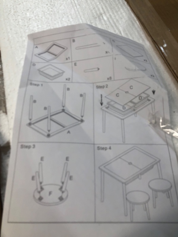 Photo 2 of *STOCK IMG AS REF* Wooden Sensory Table with 2 Bins for Toddlers 1-5, 3-Level Height Adjustable Kids Sensory Table 