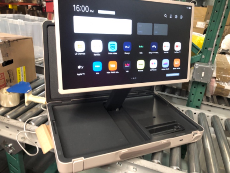 Photo 1 of LG 27-Inch StanbyME Go Portable Smart 1080P Touch Screen (27LX5QKNA, 2023 Model), Calming Beige StanbyMe Go 2023
