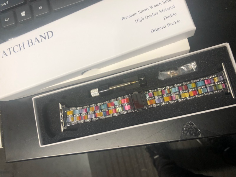 Photo 1 of Bling Diamond Rose Gold Cute Designer Womens Apple Watch Band 44mm 38mm 45mm 40mm 41mm 49mm 42mm,Silver Mens Luxury 44mm Apple Watch Ultra Series 8 7 3 45mm 38mm 49mm se Bracelet Band Metal Charms