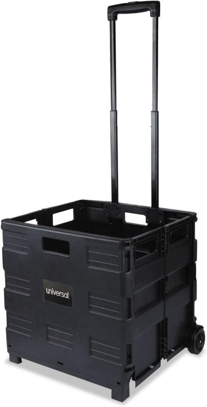 Photo 1 of 
Universal Collapsible Mobile Storage Crate, 18 1/4"x15"x18 1/4" to 39 3/8", Black (14110)