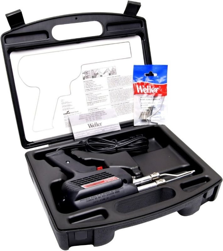 Photo 1 of 
Weller 260-Watt/200W Professional Soldering Gun Kit with Three Tips and Solder in Carrying Case - D550PK