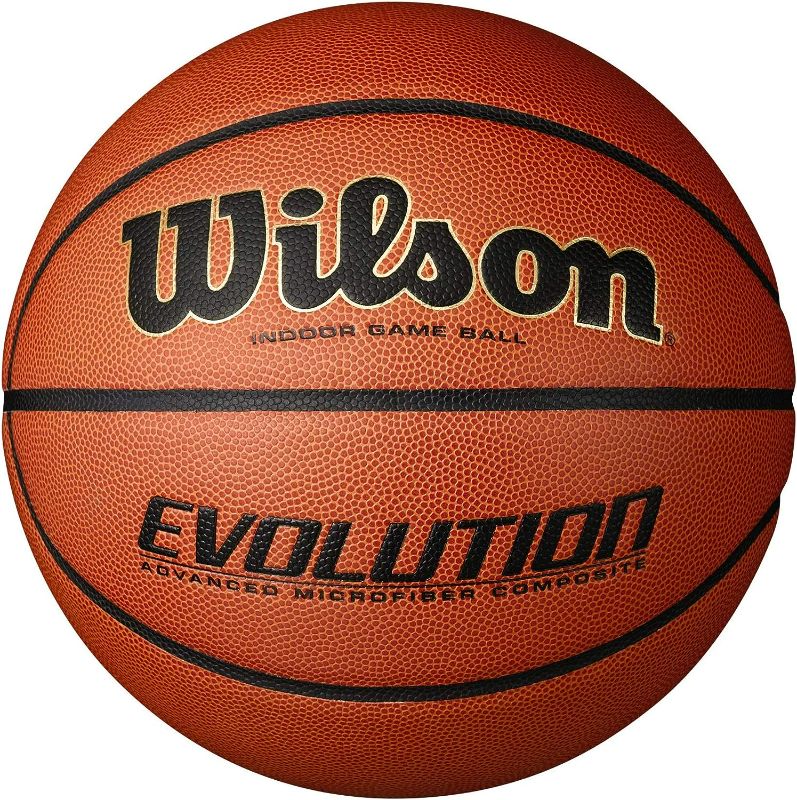 Photo 1 of 
WILSON Evolution Indoor Game Basketballs - Size 5, Size 6 and Size 7