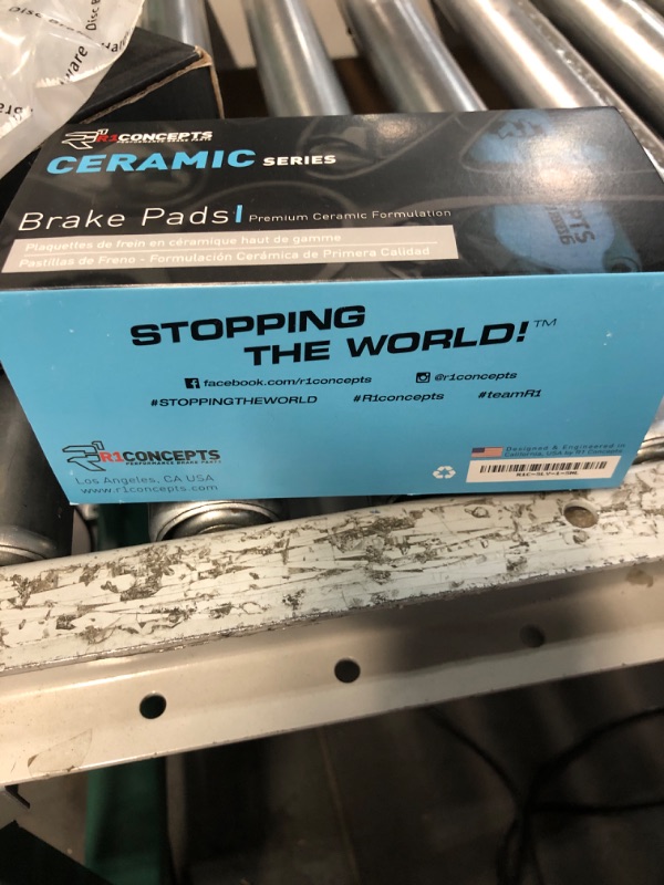 Photo 3 of R1 Concepts Rear Brakes and Rotors Kit |Rear Brake Pads| Brake Rotors and Pads| Ceramic Brake Pads and Rotors |fits Lexus GS200t, GS300, GS350, GS450h, IS200t, IS300, IS350, RC200t, RC300, RC350