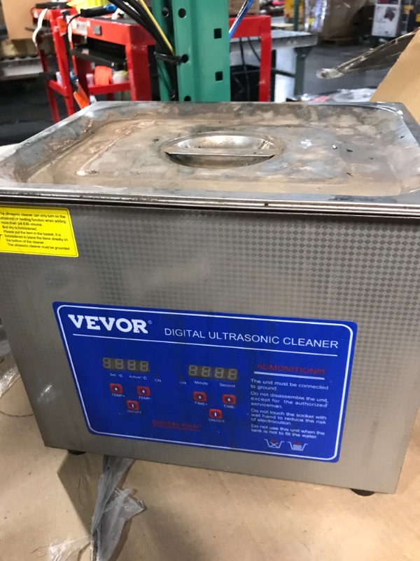 Photo 3 of VEVOR 15L Ultrasonic Cleaner with Digital Timer&Heater Professional Ultrasonic Cleaner 40kHz Advanced Ultrasonic Cleaner 110V for Wrench Screwdriver Repairing Tools Industrial Parts Mental Cleaning