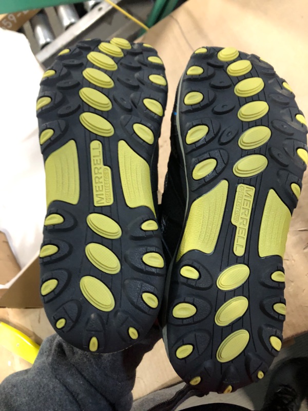Photo 1 of Merrell Unisex-Child Trail Chaser Hiking Sneaker Black/Blue 6.5M Wide Big Kid