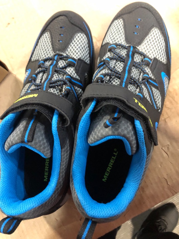 Photo 1 of Merrell Unisex-Child Trail Chaser Hiking Sneaker Black/Blue 6.5M Wide Big Kid