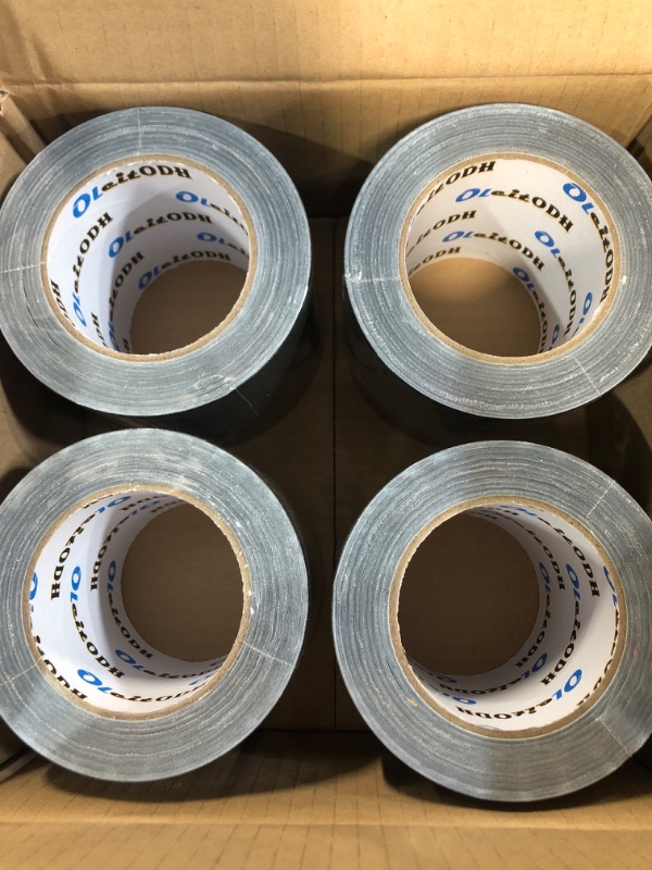 Photo 2 of 4 Pack Gaffers Tape 4 Inch Black, Bulk Gaff Tape 4" X 30 Yards, Professional Grade Heavy Duty Gaffer Tape,Waterproof Matte Finish Gaff Tape, Residue Free,Non Reflective,Easy to Tear Cloth Tape 4 rolls 4in X 30 Yards