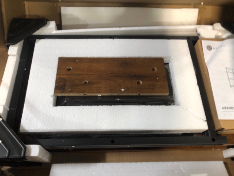 Photo 1 of WLIVE Flip Top Side Table with Charging Station, Narrow End Table with USB Ports & Power Outlets, 3-Tier Nightstand with Storage Drawer for Living Room & Bedroom, Rustic Brown