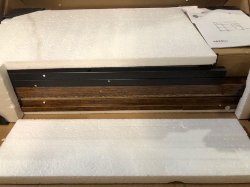 Photo 1 of WLIVE Flip Top Side Table with Charging Station, Narrow End Table with USB Ports & Power Outlets, 3-Tier Nightstand with Storage Drawer for Living Room & Bedroom, Rustic Brown