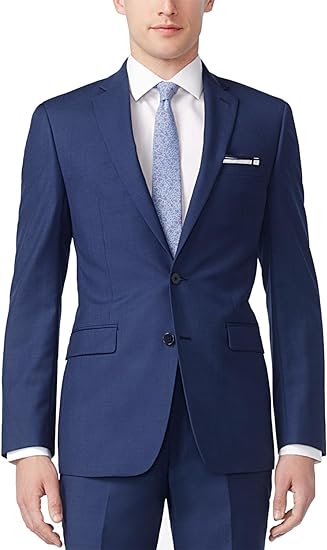 Photo 1 of ***SEE NOTES***Calvin Klein Men's Slim Fit Suit Separates 44 Short Slim Fit Suit Separates Blue Twill