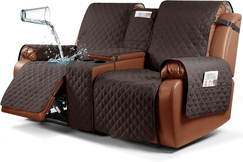 Photo 1 of Waterproof Recliner Loveseat Cover with Console Non-Slip Couch Covers 