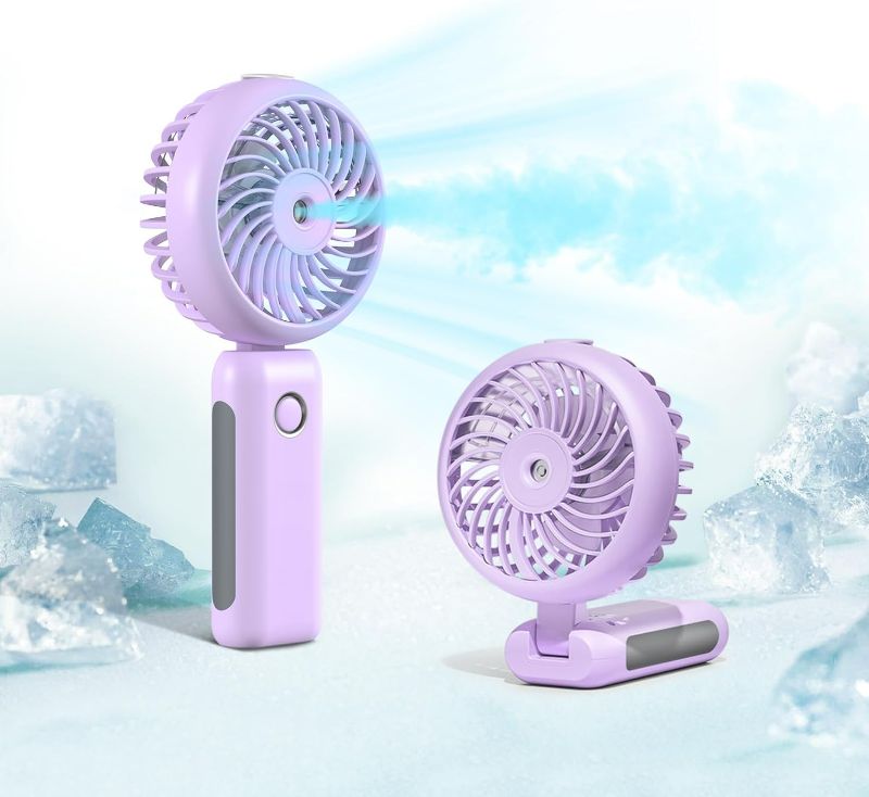 Photo 1 of CIVPOWER Misting Fan Portable, Hand Held Fan 90°Adjustable Desk Fan