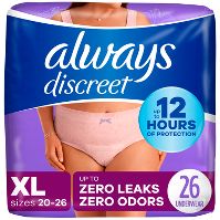 Photo 1 of (XXL) Always Discreet Adult Postpartum Incontinence Underwear for Women 