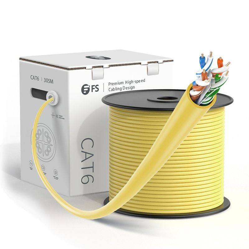 Photo 1 of Cat6 Ethernet Bulk Cable, 1000ft (305m), UL Listed, 23AWG Solid Pure Bare Copper Wire