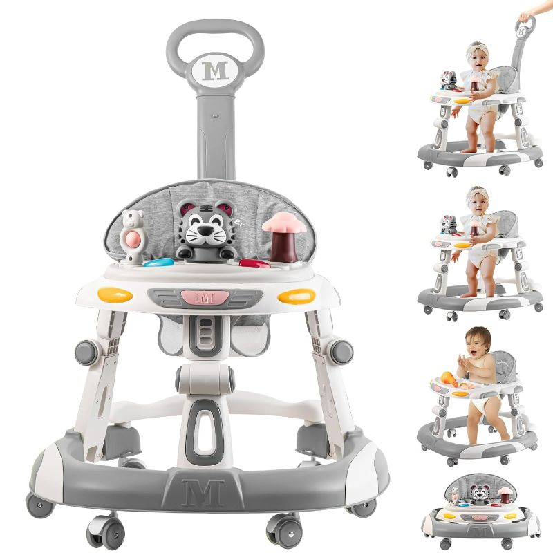 Photo 1 of Baby Walker, 4-in-1 Foldable Baby Walkers and Baby Activity Center 