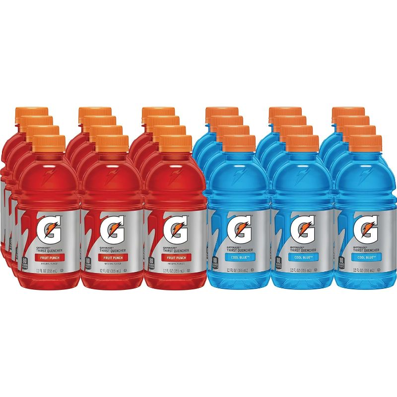 Photo 1 of 
Gatorade Thirst Quencher, Fruit Punch and Cool Blue Variety Pack, 12 Ounce (Pack of 24)