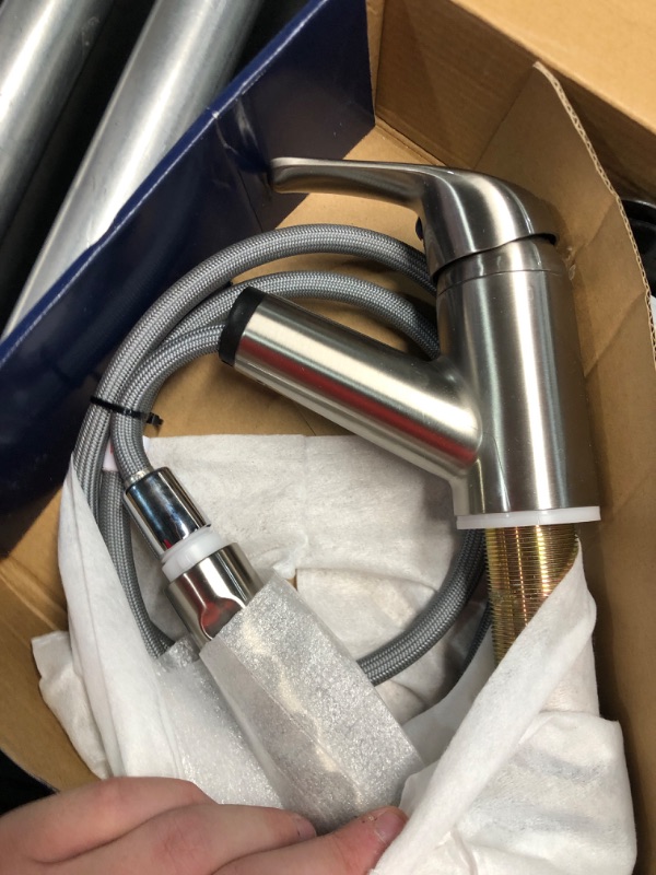 Photo 3 of ***USED - LIKELY MISSING PARTS - UNABLE TO VERIFY FUNCTIONALITY***
Project Source Stainless Steel 1-handle Deck-mount Utility Faucet with Pulldown Sprayer