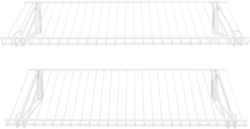 Photo 1 of 
Rubbermaid Configurations 26" Shelving Kit, Set of 2 Shelves, White, Expandable, Closet, Storage Room, Laundry Room, Garage Organization