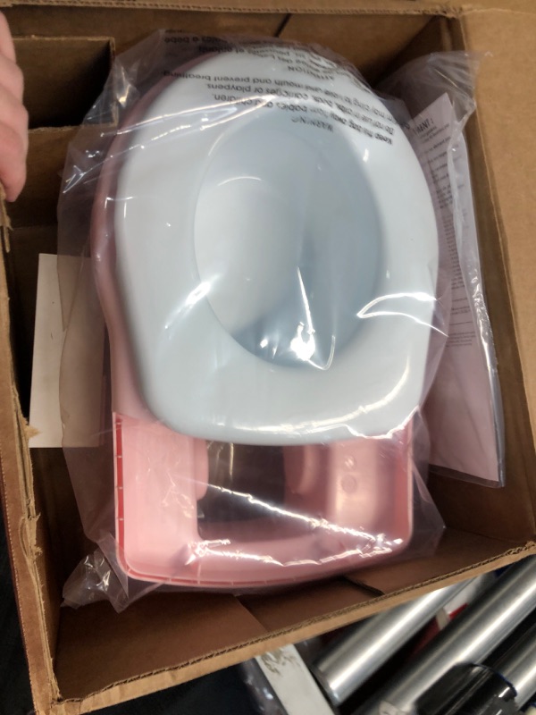 Photo 3 of ***USED - MISSING STORAGE TANK - SEE PICTURES***
The First Years Disney Minnie Mouse Potty Training Toilet and Toddler Toilet Seat - Toilet Training Potty with Fun Flushing and Cheering Sounds,Pink