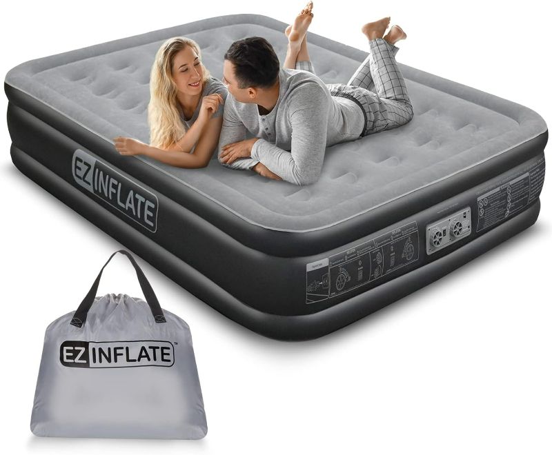 Photo 1 of 
EZ INFLATE Double High Luxury Air Mattress with Built in Pump, Inflatable Mattress