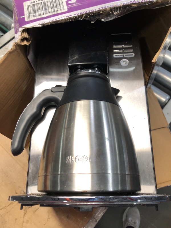 Photo 3 of **PARTS ONLY NON REFUNDABLE**
Mr. Coffee 10 Cup Thermal Programmable Coffeemaker, Stainless Steel Stainless Steel 10 Cup Thermal Carafe + Strong Brew