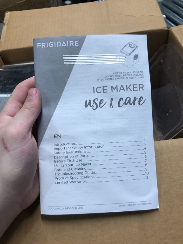 Photo 3 of 
Frigidaire EFIC108-SILVER Counter top Portable, 26 lb per Day Ice Maker Machine, Silver