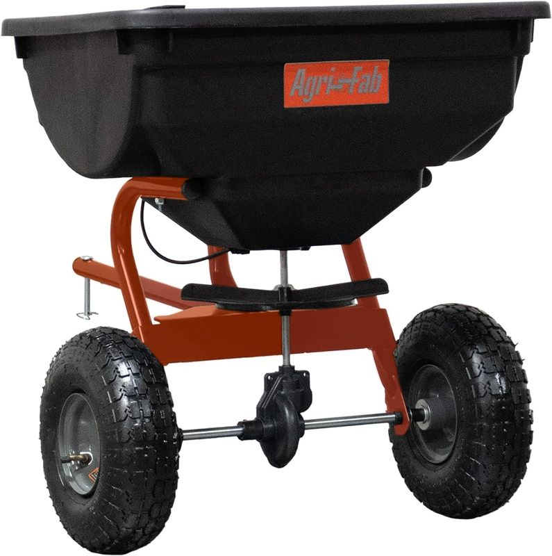 Photo 1 of 
Agri-Fab 45-0530-131, 85 lb. Tow Broadcast Spreader,Black/Orange
