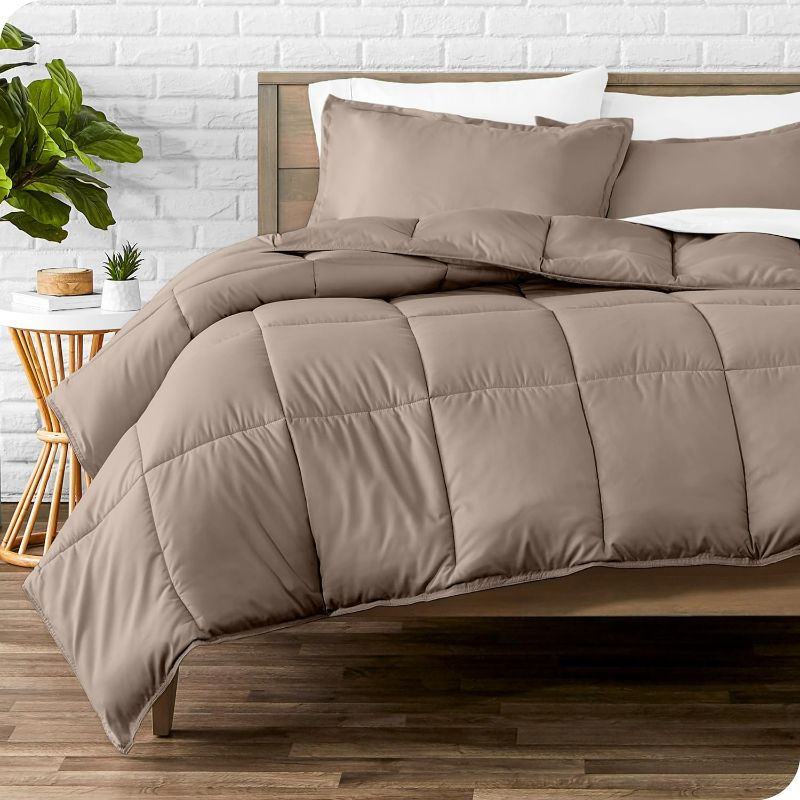 Photo 1 of 
Bare Home Comforter Set - Queen Size - Ultra-Soft - Goose Down Alternative - Premium 1800 Series - All Season Warmth (Queen, Taupe)